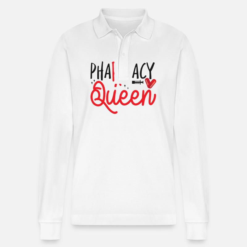 Pharmacy Tech Technician - Stanley/Stella Unisex Bio-Langarm-Poloshirt Prepster - Weiß