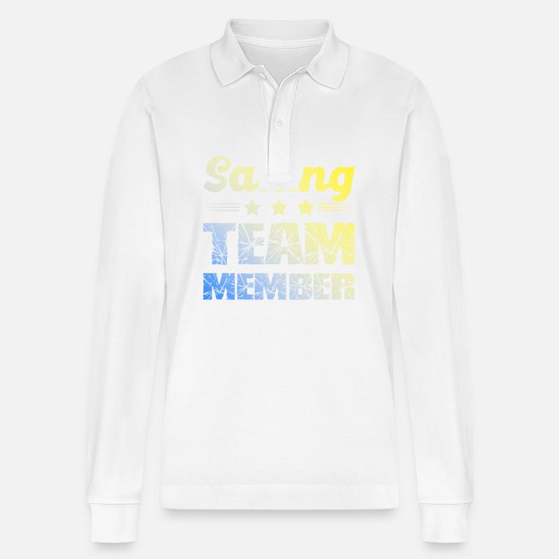 Sailing Team - Stanley/Stella Unisex Bio-Langarm-Poloshirt Prepster - Weiß