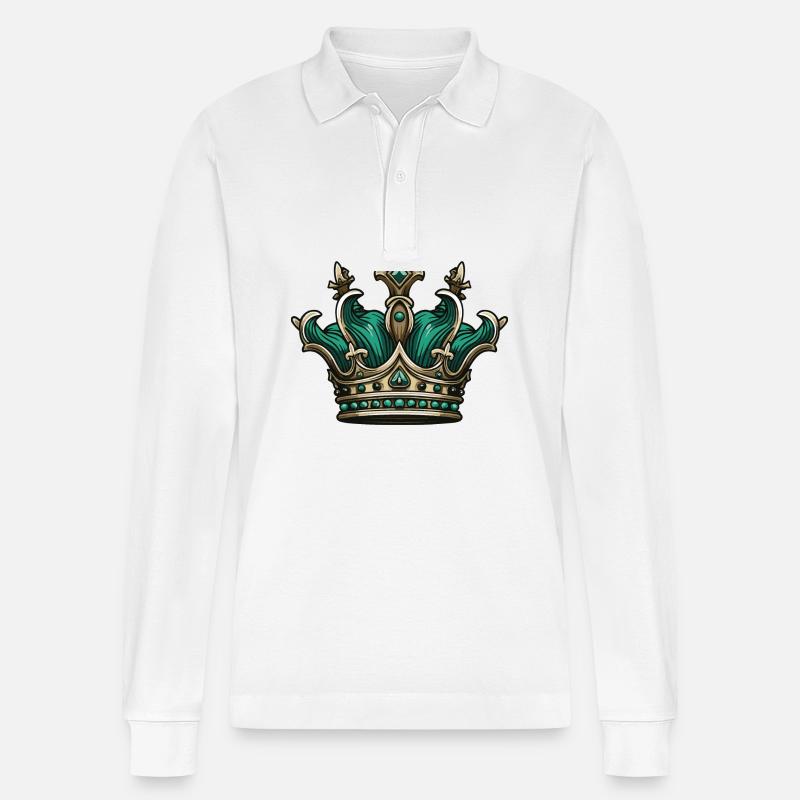 Krone Royal Crown - Stanley/Stella Unisex Bio-Langarm-Poloshirt Prepster - Weiß