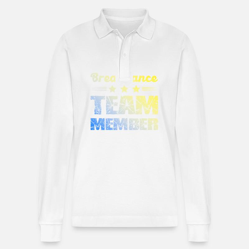 Breakdance Team - Stanley/Stella Unisex Bio-Langarm-Poloshirt Prepster - Weiß