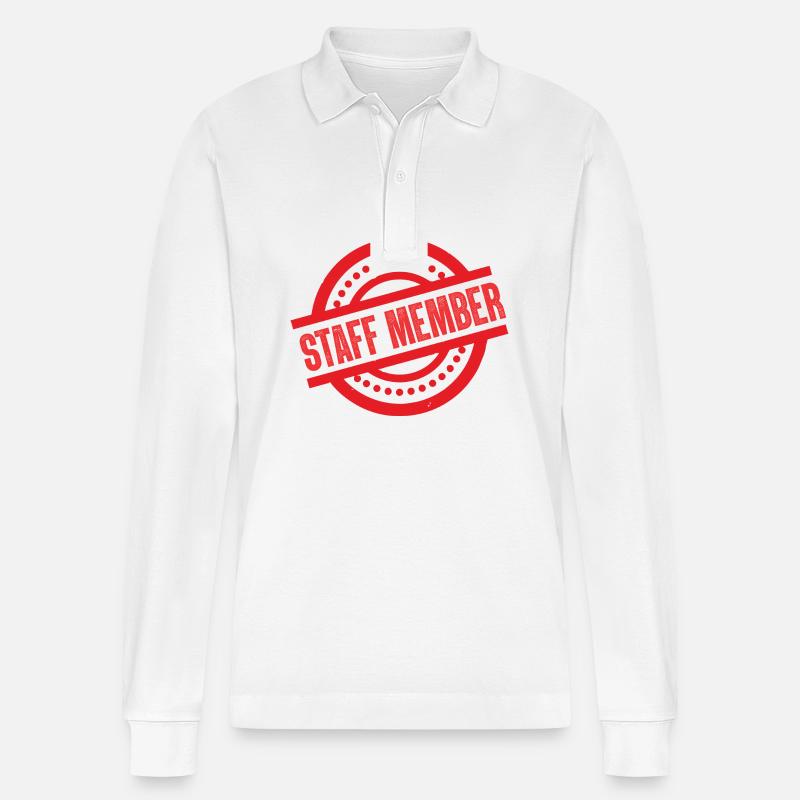 Staff Mitglied - Stanley/Stella Unisex Bio-Langarm-Poloshirt Prepster - Weiß