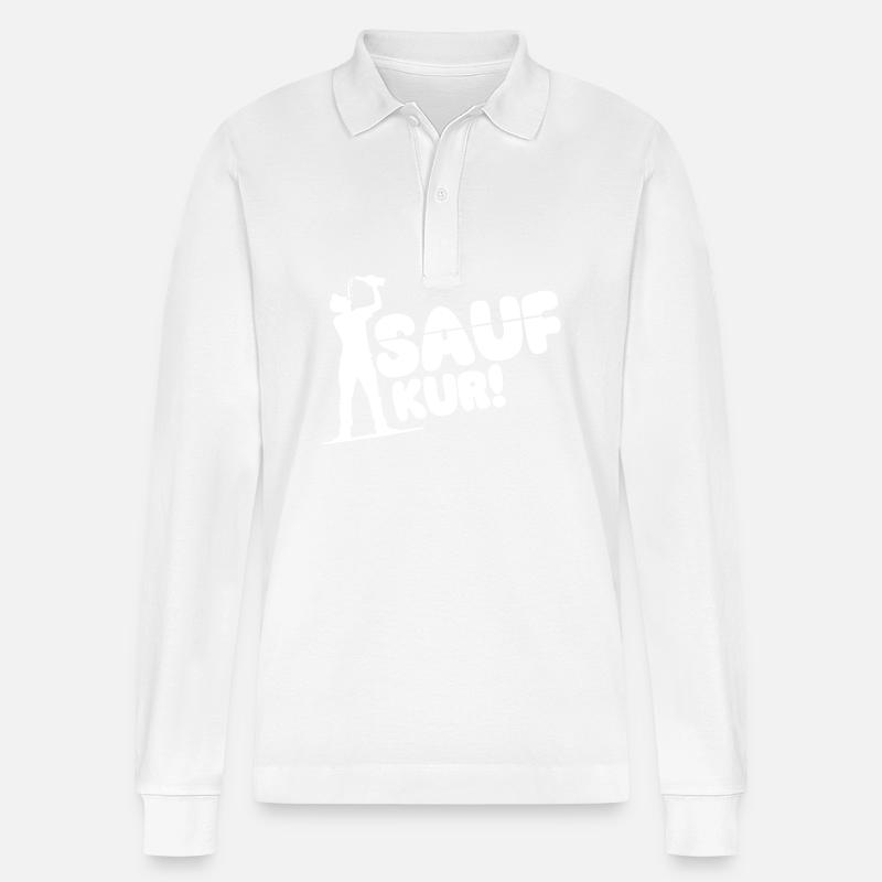 Parti Sauf Kur - Polo à manches longues bio PREPSTER Stanley/Stella Unisexe - blanc