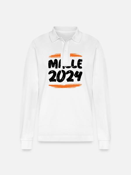 Malle 2024 - Stanley/Stella Unisex Bio-Langarm-Poloshirt Prepster - Weiß