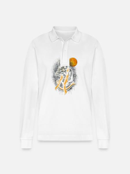 Anubis - Stanley/Stella Organic Unisex Long-Sleeved Polo Shirt Prepster - white