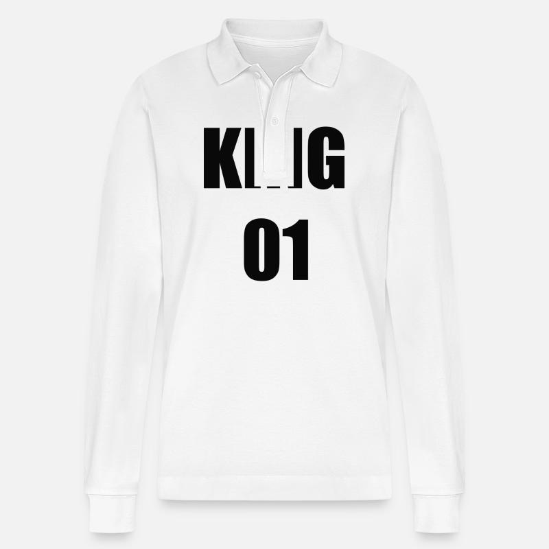 King - Stanley/Stella Unisex Bio-Langarm-Poloshirt Prepster - Weiß