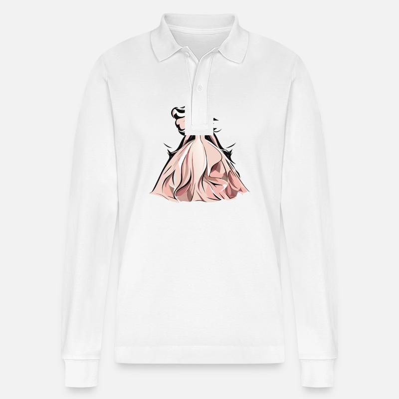 prinzessin - Stanley/Stella Unisex Bio-Langarm-Poloshirt Prepster - Weiß