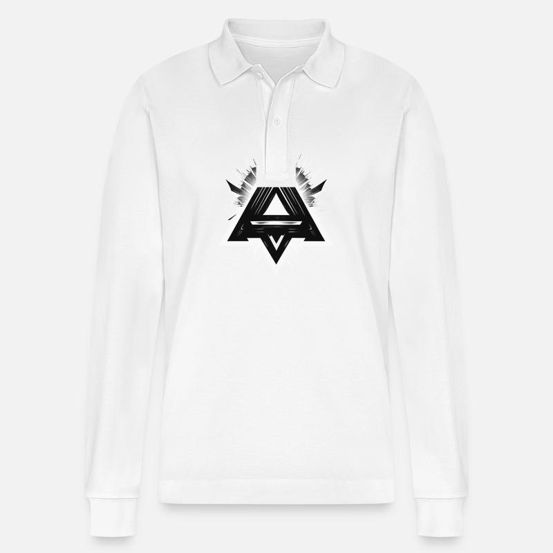 triangels part three - Stanley/Stella Unisex Bio-Langarm-Poloshirt Prepster - Weiß