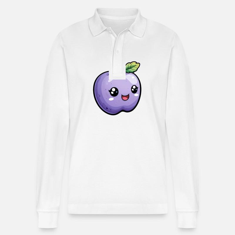 Apfel Kinder Sujet - Stanley/Stella Unisex Bio-Langarm-Poloshirt Prepster - Weiß