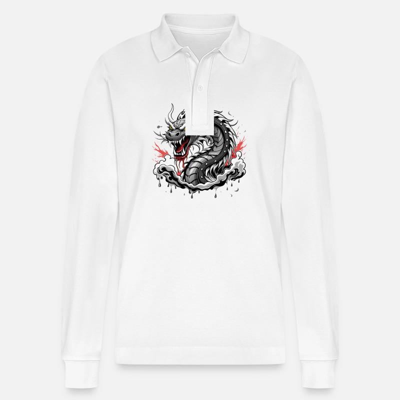 Long - Stanley/Stella Unisex Bio-Langarm-Poloshirt Prepster - Weiß
