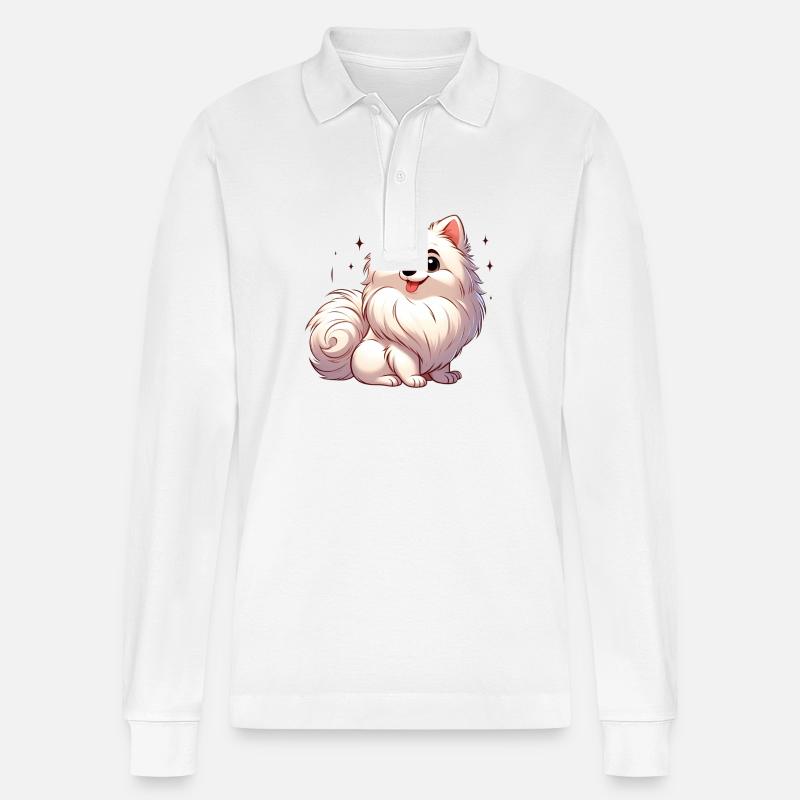 Spitz 3 - Stanley/Stella Unisex Bio-Langarm-Poloshirt Prepster - Weiß