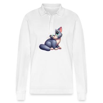 Kat 4 - Stanley/Stella Unisex Bio-Langarm-Poloshirt Prepster - Weiß - Vorne - Anna (173cm) & Nico (186cm)