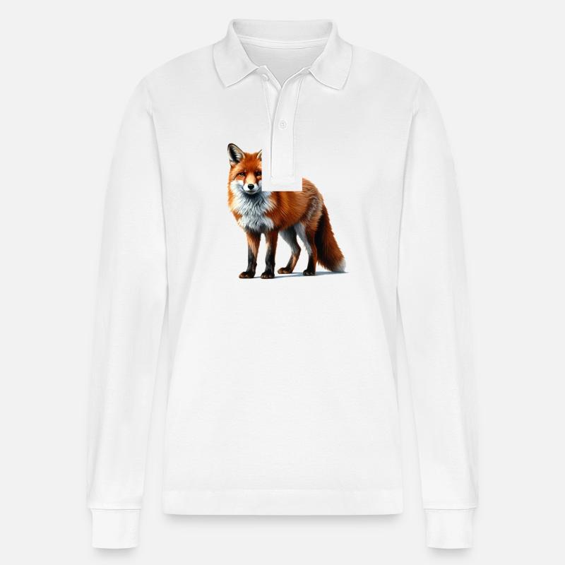 Fuchs - Stanley/Stella Unisex Bio-Langarm-Poloshirt Prepster - Weiß