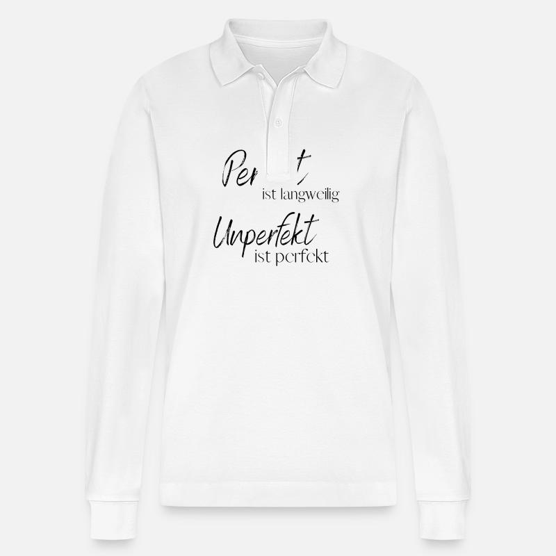 Perfekt sein - Stanley/Stella Unisex Bio-Langarm-Poloshirt Prepster - Weiß