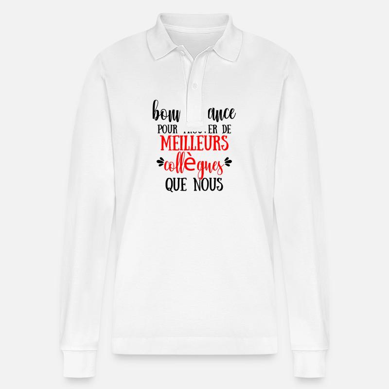 Geschenkidee für Rente, Beruf, Beruf - Stanley/Stella Unisex Bio-Langarm-Poloshirt Prepster - Weiß
