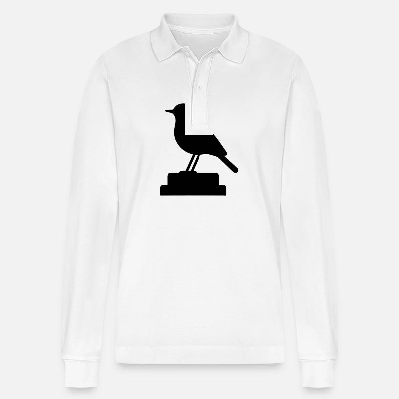 Vogel - Stanley/Stella Unisex Bio-Langarm-Poloshirt Prepster - Weiß