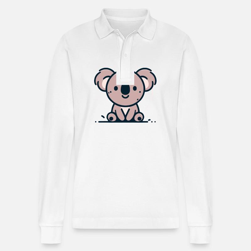 Koala animal de compagnie - Polo à manches longues bio PREPSTER Stanley/Stella Unisexe - blanc
