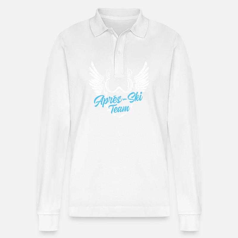 Apres Ski Team - Stanley/Stella Unisex Bio-Langarm-Poloshirt Prepster - Weiß