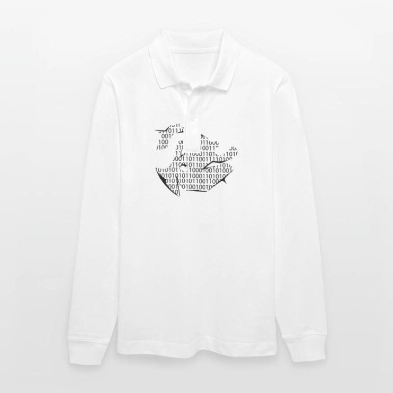binary code Stanley/Stella Organic Unisex Long-Sleeved Polo Shirt Prepster