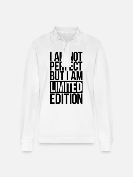limited edition - Stanley/Stella Organic Unisex Long-Sleeved Polo Shirt Prepster - white
