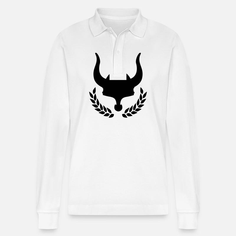 wikinger vikings - Stanley/Stella Unisex Bio-Langarm-Poloshirt Prepster - Weiß