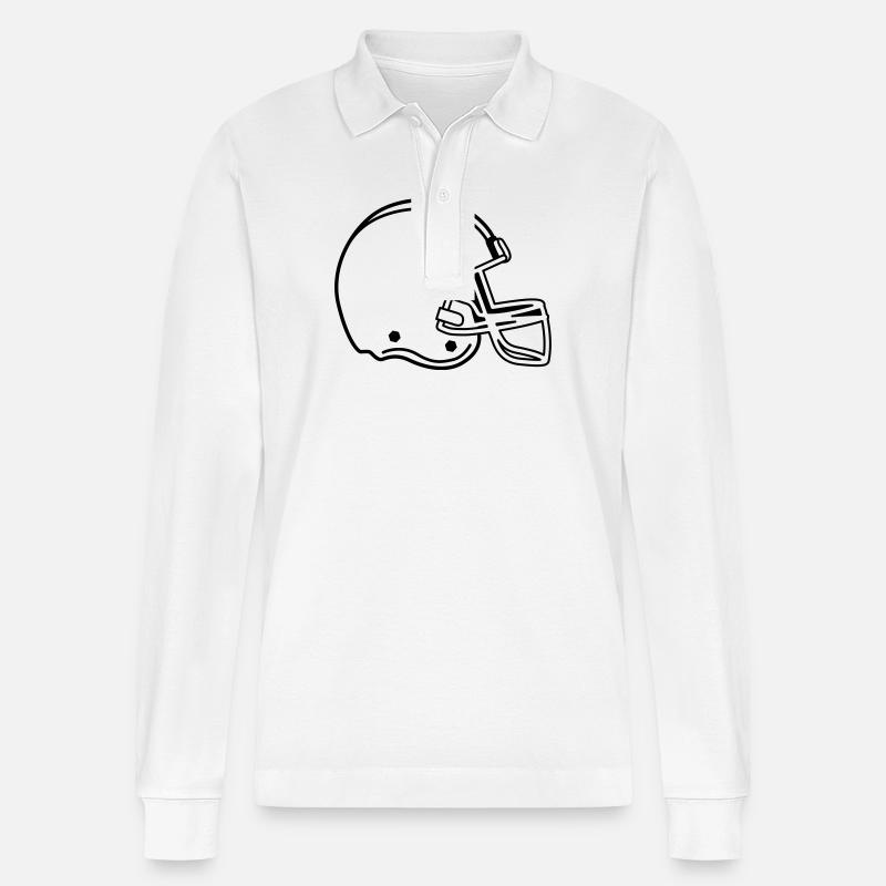 Rugby - Stanley/Stella Unisex Bio-Langarm-Poloshirt Prepster - Weiß