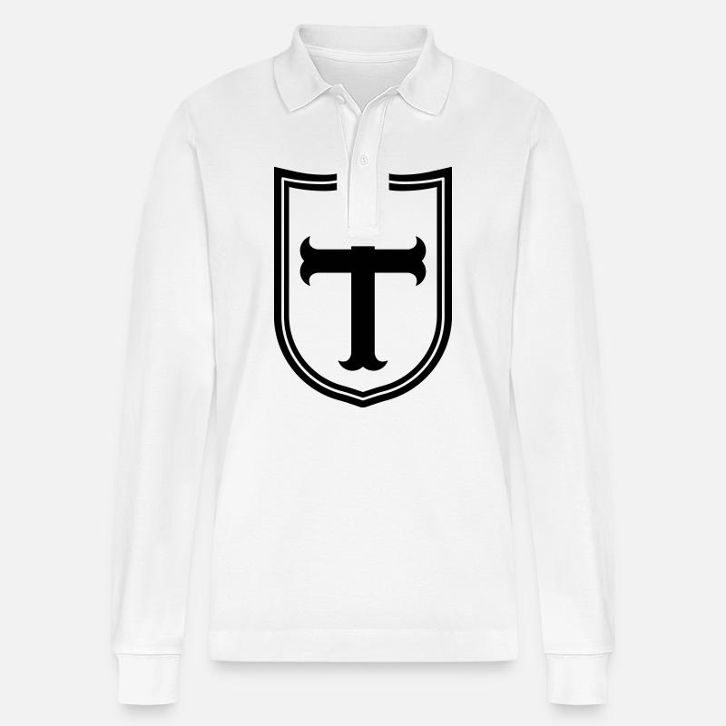 Tempelritter - Stanley/Stella Unisex Bio-Langarm-Poloshirt Prepster - Weiß