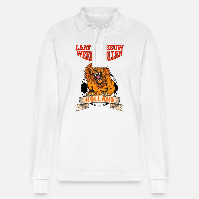 Que le lion rugit - Polo à manches longues bio PREPSTER Stanley/Stella Unisexe - blanc