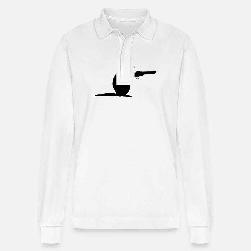 Nager lustig - Stanley/Stella Unisex Bio-Langarm-Poloshirt Prepster - Weiß
