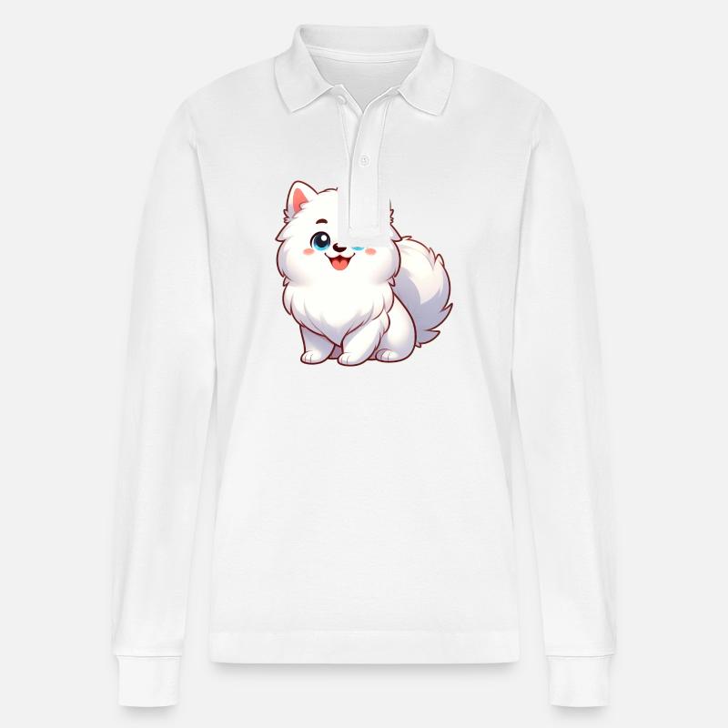 Spitz 4 - Stanley/Stella Unisex Bio-Langarm-Poloshirt Prepster - Weiß