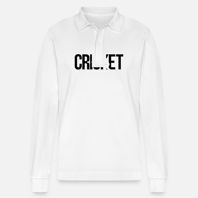 cricket - Stanley/Stella Unisex Bio-Langarm-Poloshirt Prepster - Weiß