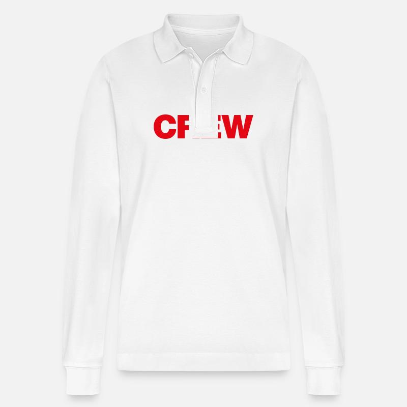 Crew - Stanley/Stella Unisex Bio-Langarm-Poloshirt Prepster - Weiß