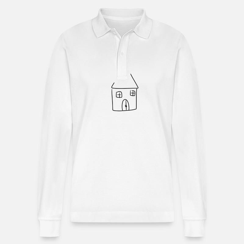 Symbole de la maison Vivre - Polo à manches longues bio PREPSTER Stanley/Stella Unisexe - blanc