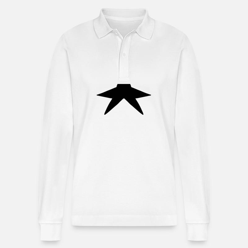 Form Stern symbol - Stanley/Stella Unisex Bio-Langarm-Poloshirt Prepster - Weiß