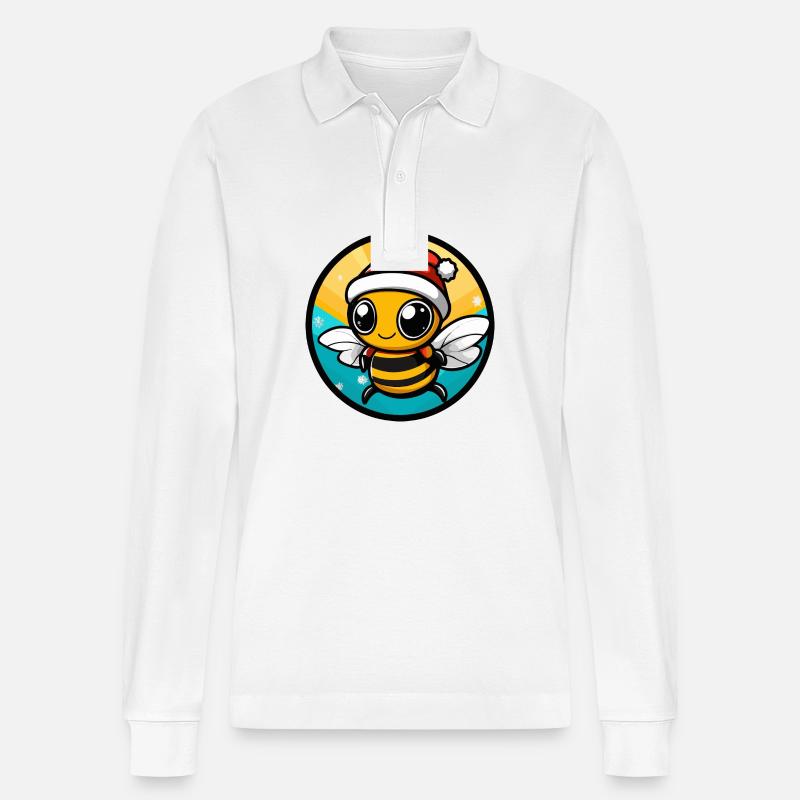 Noël abeille Noël - Polo à manches longues bio PREPSTER Stanley/Stella Unisexe - blanc