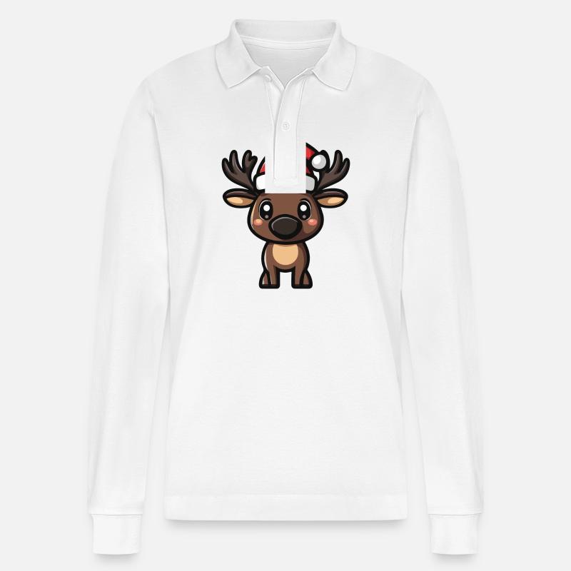 Orignal Noël Noël - Polo à manches longues bio PREPSTER Stanley/Stella Unisexe - blanc