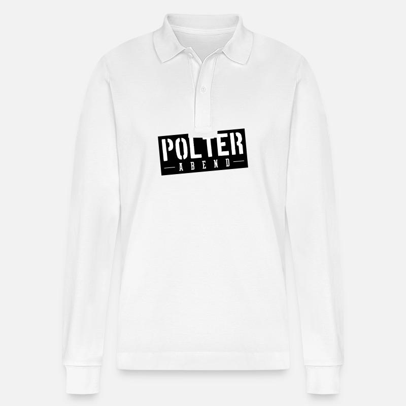 Polterabend Hochzeit Junggeselle - Stanley/Stella Unisex Bio-Langarm-Poloshirt Prepster - Weiß