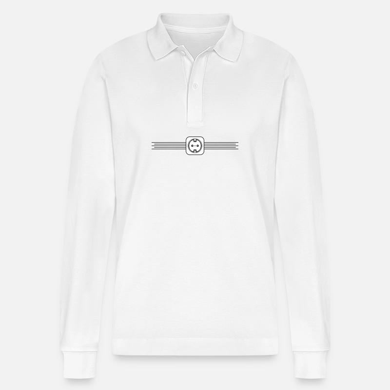 Symbole d’élément de douille - Polo à manches longues bio PREPSTER Stanley/Stella Unisexe - blanc
