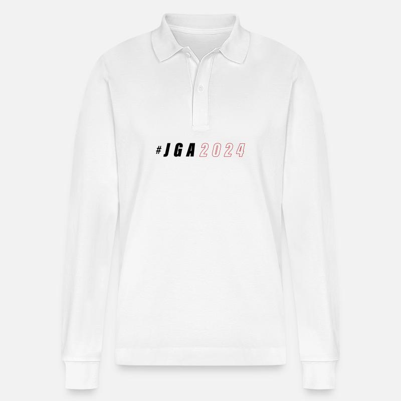 Junggesellenabschied 2024 - Stanley/Stella Unisex Bio-Langarm-Poloshirt Prepster - Weiß