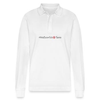 Weihnachts Team Xmas Weihnachten - Stanley/Stella Unisex Bio-Langarm-Poloshirt Prepster - Weiß - Vorne - Anna (173cm) & Nico (186cm)