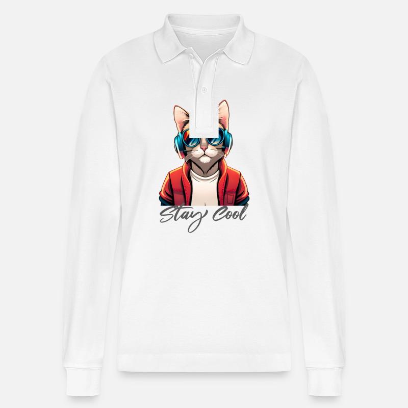 stay cool - Stanley/Stella Unisex Bio-Langarm-Poloshirt Prepster - Weiß
