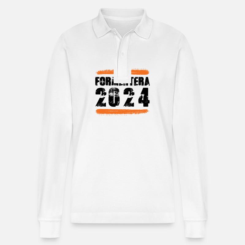 L’équipe de Formentera 2024 - Polo à manches longues bio PREPSTER Stanley/Stella Unisexe - blanc