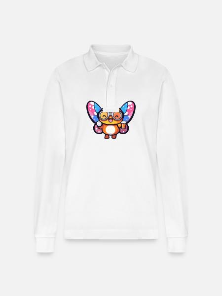 Schmetterling Ski Bier - Stanley/Stella Unisex Bio-Langarm-Poloshirt Prepster - Weiß