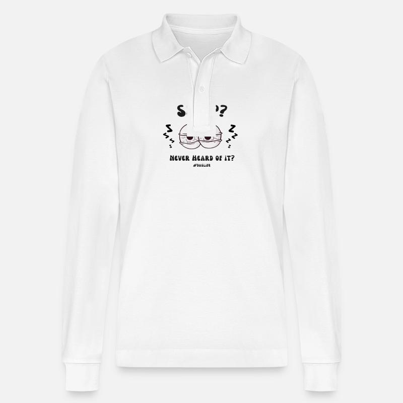 Schlaf? Noch nie gehört. - Stanley/Stella Unisex Bio-Langarm-Poloshirt Prepster - Weiß