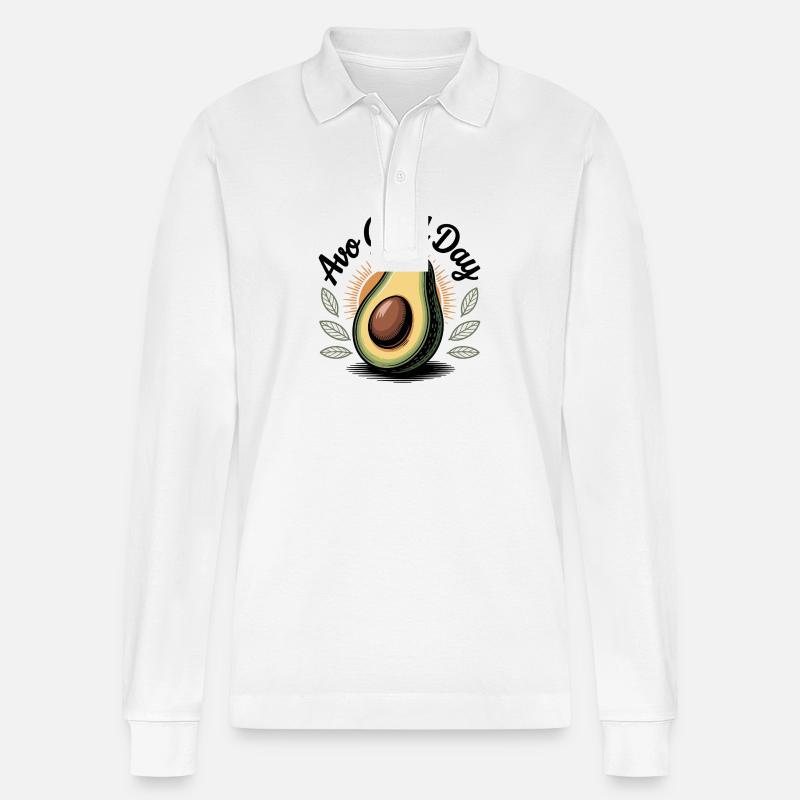 Avo Good Day - Stanley/Stella Unisex Bio-Langarm-Poloshirt Prepster - Weiß