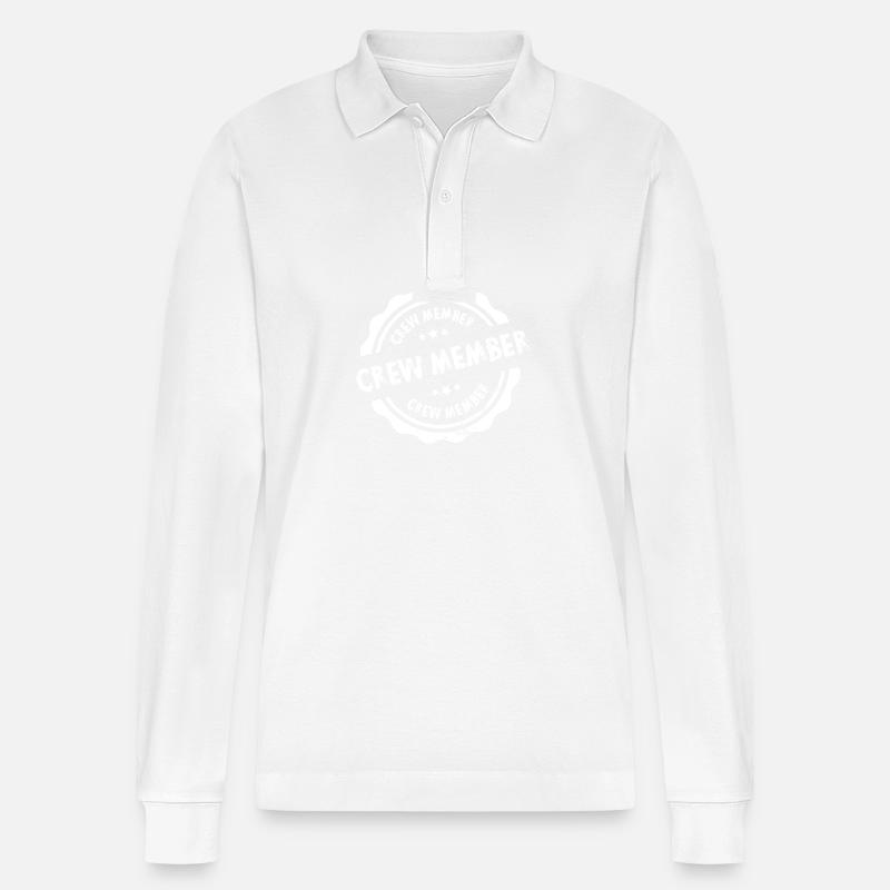 Crew Stempel - Stanley/Stella Unisex Bio-Langarm-Poloshirt Prepster - Weiß
