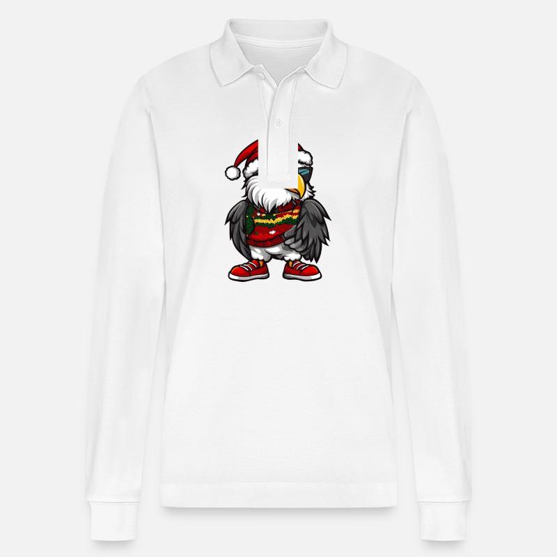 Aigle Noël Noël - Polo à manches longues bio PREPSTER Stanley/Stella Unisexe - blanc