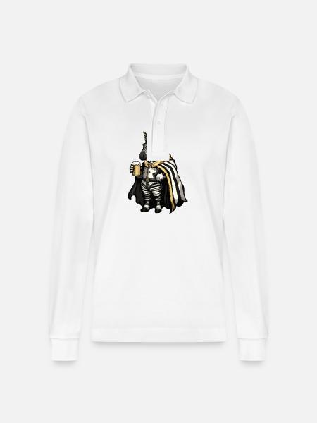 Zebra Bier Lustig - Stanley/Stella Unisex Bio-Langarm-Poloshirt Prepster - Weiß