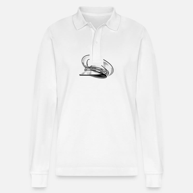 Uniformmütze Design - Stanley/Stella Unisex Bio-Langarm-Poloshirt Prepster - Weiß
