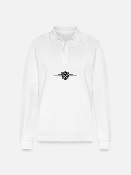 Wrench Logo - Stanley/Stella Organic Unisex Long-Sleeved Polo Shirt Prepster - white