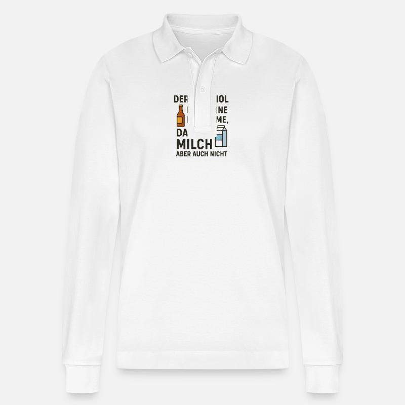 L’alcool ne résout aucun problème - Polo à manches longues bio PREPSTER Stanley/Stella Unisexe - blanc